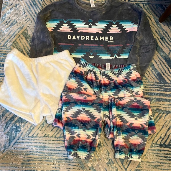 Justice for girl’s 3 pc pj set Sz 14 - Picture 1 of 2